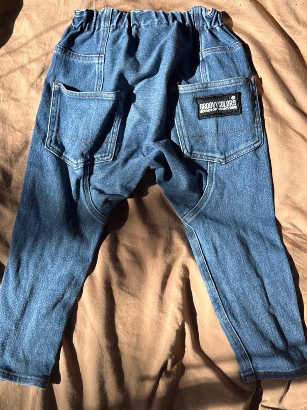 Kids Elastic-Waist Blue Denim Jeans